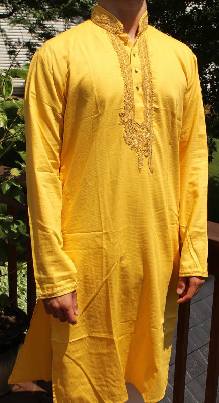 yellow festive kurti